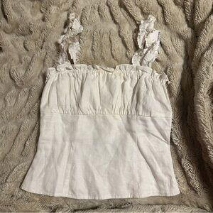 NWT Reformation Candella Linen Top Size 6